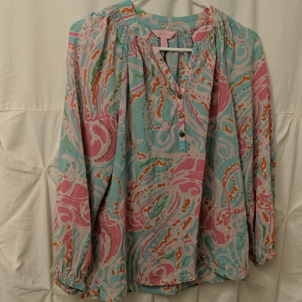 Lilly Pulitzer Elsa Silk Top size small